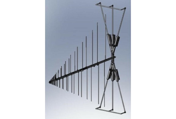 High-power jamming LPDA antenna